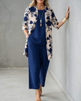 Celisse – Elegant Three Piece Floral Pants Set