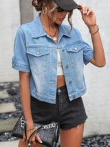 Zavierra - Womens Cropped Denim Jacket