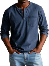 Erick – Mens Casual Long Sleeve Henley Shirt