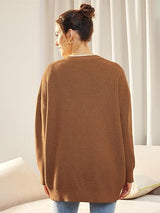 Alenya – Women’s Oversized Cardigan with V-Neck and Button Fastening