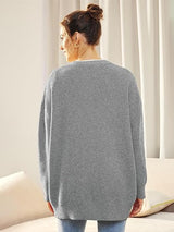 Alenya – Women’s Oversized Cardigan with V-Neck and Button Fastening