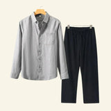 Caelric - Linen Mens Shirt And Trousers Set