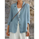 Magdara - Linen Relaxed Women Blazer
