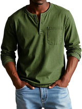 Erick – Mens Casual Long Sleeve Henley Shirt