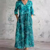 Florielle – Women Summer Dress Floral Print Loose Fit