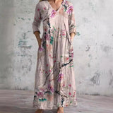 Florielle – Women Summer Dress Floral Print Loose Fit