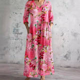 Florielle – Women Summer Dress Floral Print Loose Fit