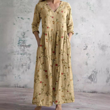 Florielle – Women Summer Dress Floral Print Loose Fit