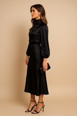 Julien – Casual Satin Womens Midi Dress