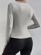 Elowara - Ruched Long Sleeve Top