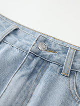 Mirevna – Women’s High Waisted Denim Skirt