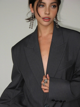 Arlienne – Women’s Longline Lapel Blazer
