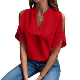 Alverra - Summer Short Sleeve Blouse