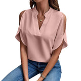 Alverra - Summer Short Sleeve Blouse