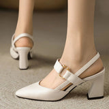 Clairenne – Slingback Mary Jane med blokhæl