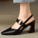 Clairenne – Slingback Mary Jane med blokhæl