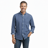 Dominick – Camicia casual da uomo a maniche lunghe con bottoni