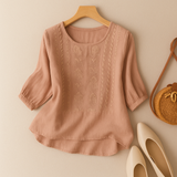 Freyelle – Embroidered Round Neck Blouse Women