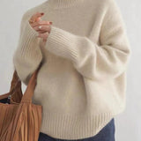 Celviera - Womens Oversized Cashmere Turtleneck Sweater