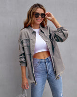 Novalisse – Giacca di jeans oversize da donna