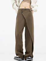 Elina | Pantaloni Donna a Gamba Larga | Asimmetrici & Eleganti