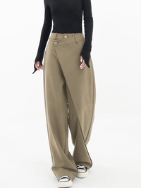 Elina | Pantaloni Donna a Gamba Larga | Asimmetrici & Eleganti