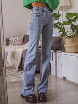 Marelie - High Waist Flared Jeans With Star Appliqué