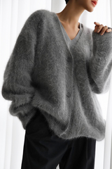 Fluffy Oversized Cardigan | Soft Knit | Cozy & Stylish