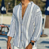 Montherra - Striped Linen Shirt For Men