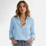 Verouxa - Women Loose Long Sleeve Shirt