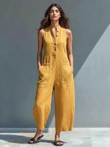 Claudia – Minimalist Linen Women’s Jumpsuit