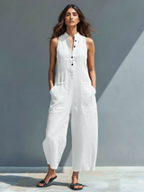 Claudia – Minimalist Linen Women’s Jumpsuit