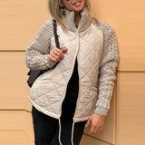 Velmiria – Women’s Zip Up Quilted Jacket With Roll Neck