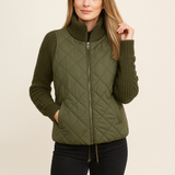 Velmiria – Women’s Zip Up Quilted Jacket With Roll Neck