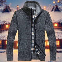 Thoran – Men’s Zip Sweater with Checked Lining
