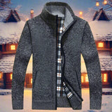 Thoran – Men’s Zip Sweater with Checked Lining