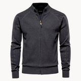 Ravello – Zip Knit Cardigan With Stand Collar