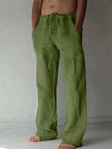 Artheon - Men Linen Baggy Trousers Relaxed Fit