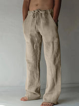 Artheon - Men Linen Baggy Trousers Relaxed Fit
