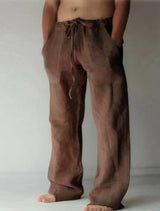 Artheon - Men Linen Baggy Trousers Relaxed Fit