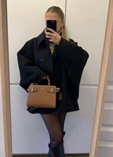 Elarise – Dámský oversized vlněný kabát