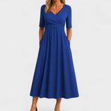 Jenny – Chic Women Midi Dress V Neck