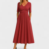 Jenny – Chic Women Midi Dress V Neck