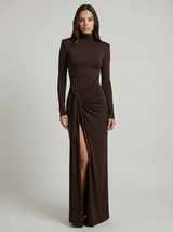 Lunarie - Ruched Elegant Maxi Dress