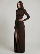 Lunarie - Ruched Elegant Maxi Dress