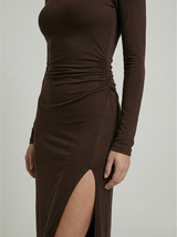 Lunarie - Ruched Elegant Maxi Dress