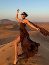 Lunavera - High Slit Flowing Maxi Dress