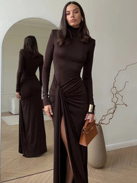 Lunarie - Ruched Elegant Maxi Dress