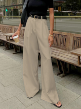 Maren | Pantaloni Donna | Gamba Larga Unita Senza Cintura