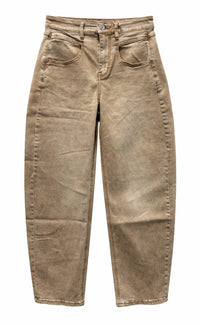 Mariselle – Women’s Tapered Trousers in Mocha